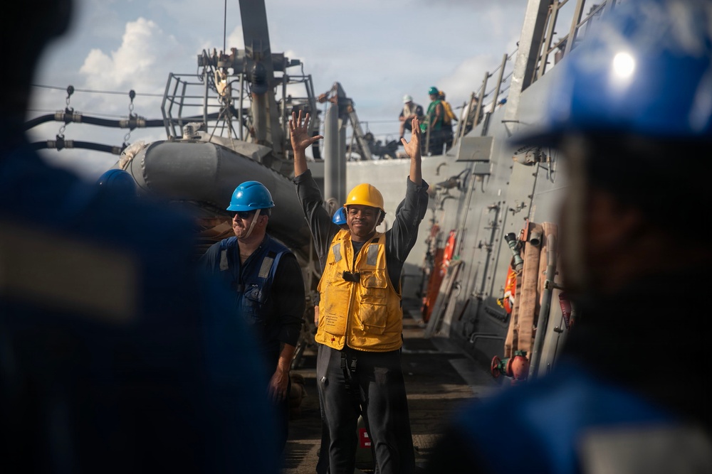 Wayne E. Meyer Conducts Replenishment-at-Sea