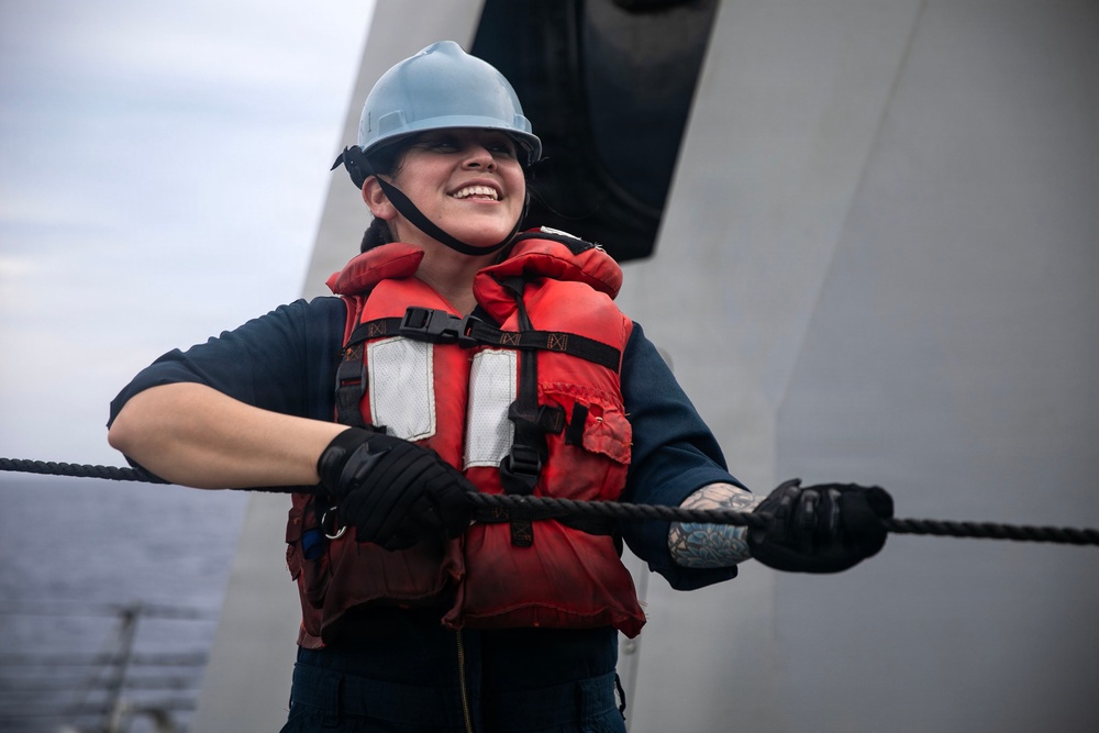Wayne E. Meyer Conducts Replenishment-at-Sea