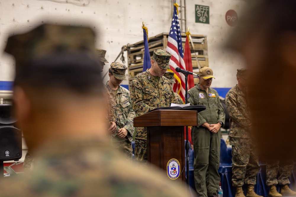 22nd MEU(SOC) | Marines Celebrate Marine Corps 250th Birthday Aboard USS San Antonio