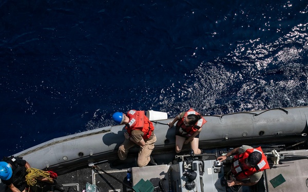 Wayne E. Meyer Conducts Small Boat Operations