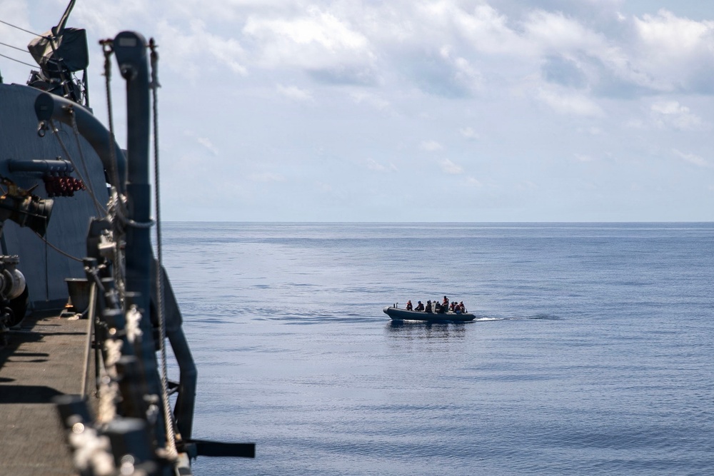 Wayne E. Meyer Conducts Small Boat Operations