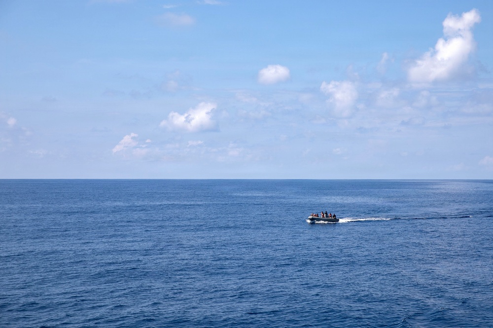 Wayne E. Meyer Conducts Small Boat Operations