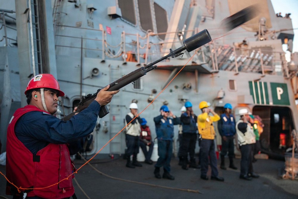 Wayne E. Meyer Conducts Replenishment-at-Sea