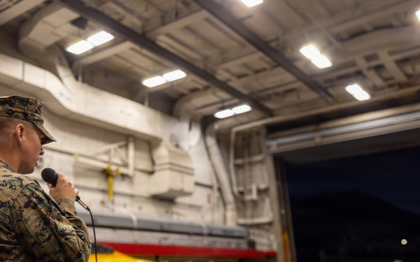 22nd MEU(SOC) | Marines Celebrate Marine Corps 250th Birthday Aboard USS San Antonio