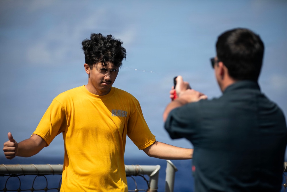 Wayne E. Meyer Conducts OC Spray Course