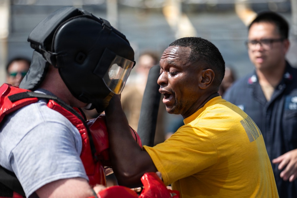 Wayne E. Meyer Conducts OC Spray Course