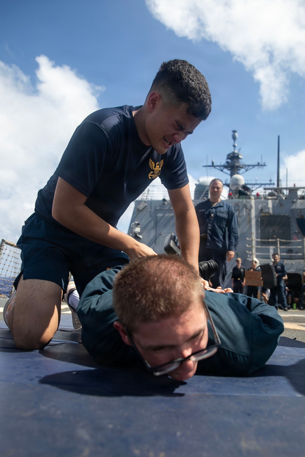 Wayne E. Meyer Conducts OC Spray Course