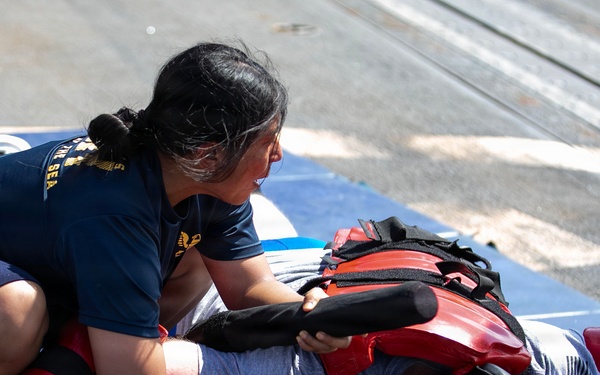 Wayne E. Meyer Conducts OC Spray Course