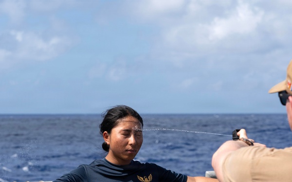 Wayne E. Meyer Conducts OC Spray Course