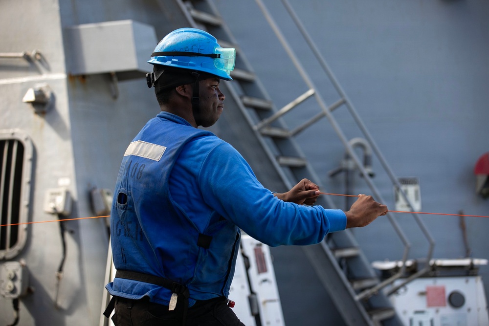 Wayne E. Meyer Conducts Replenishment-at-Sea