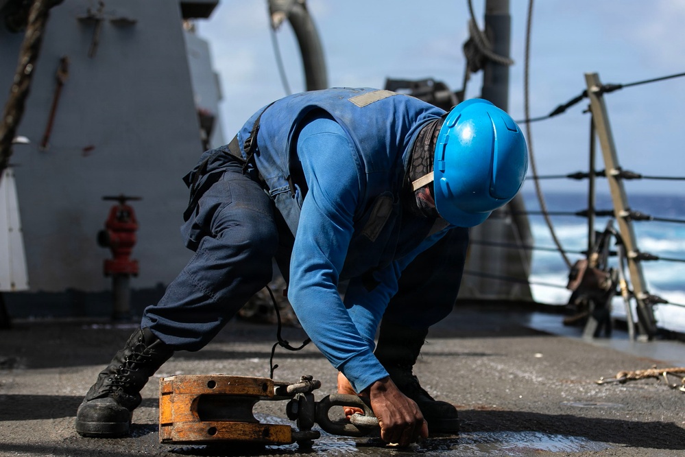 Wayne E. Meyer Conducts Replenishment-at-Sea