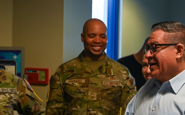 VSFB Leadership Welcomes Congressman to Serve Thanksgiving Meals to Guardians and Airmen.