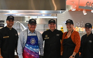 VSFB Leadership Welcomes Congressman to Serve Thanksgiving Meals to Guardians and Airmen.