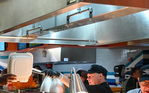 VSFB Leadership Welcomes Congressman to Serve Thanksgiving Meals to Guardians and Airmen.
