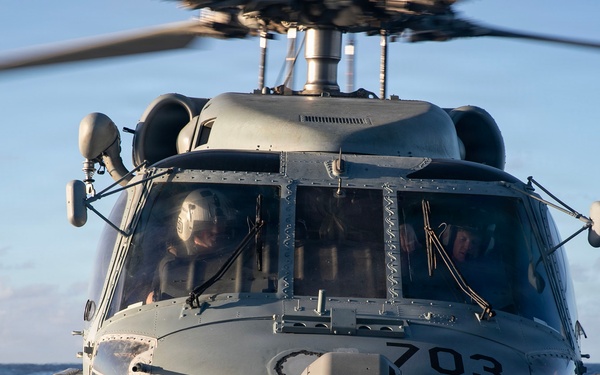 Wayne E. Meyer Conducts Flight Operations