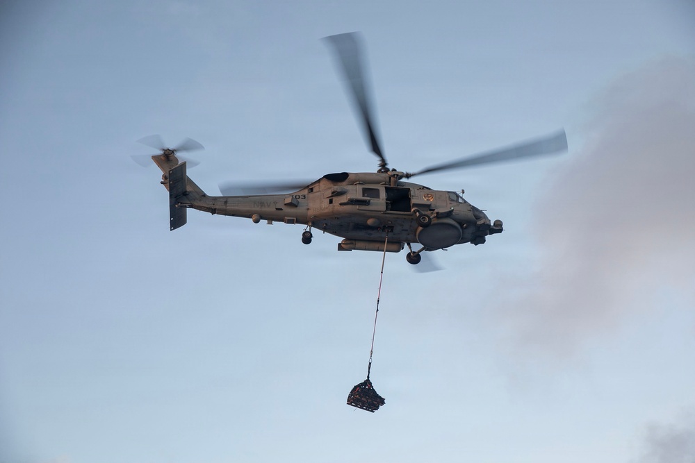 Wayne E. Meyer Conducts Flight Operations