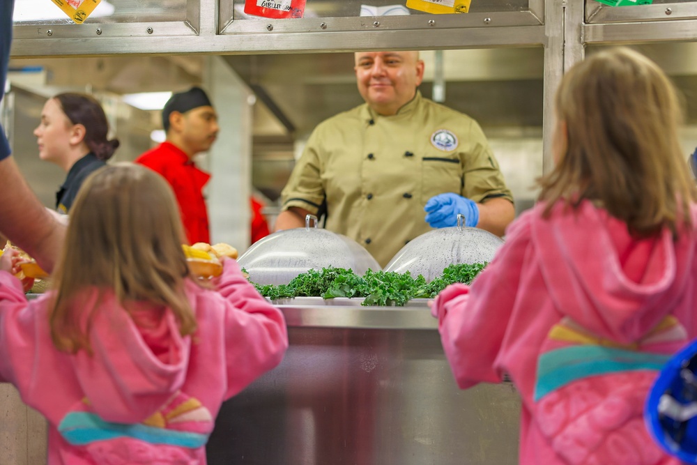 PCU JFK host fist Thanksgiving aboard as families join the crew for inaugural holiday meal