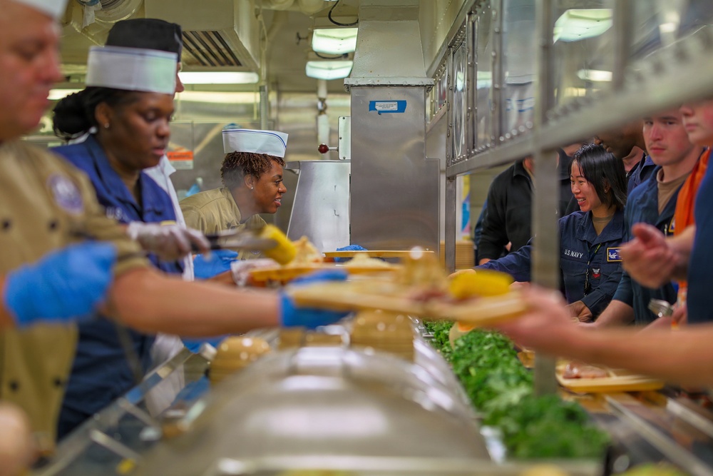 JFK host first Thanksgiving aboard as families join crew for inaugural holiday meal