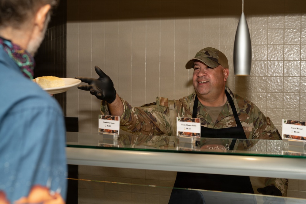 JBSA Senior Leaders Serve Holiday Spirit with a Side of Turkey at Wingman Café