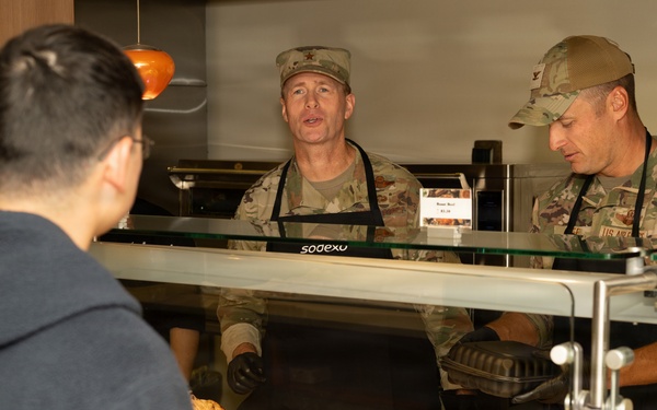 JBSA Senior Leaders Serve Holiday Spirit with a Side of Turkey at Wingman Café