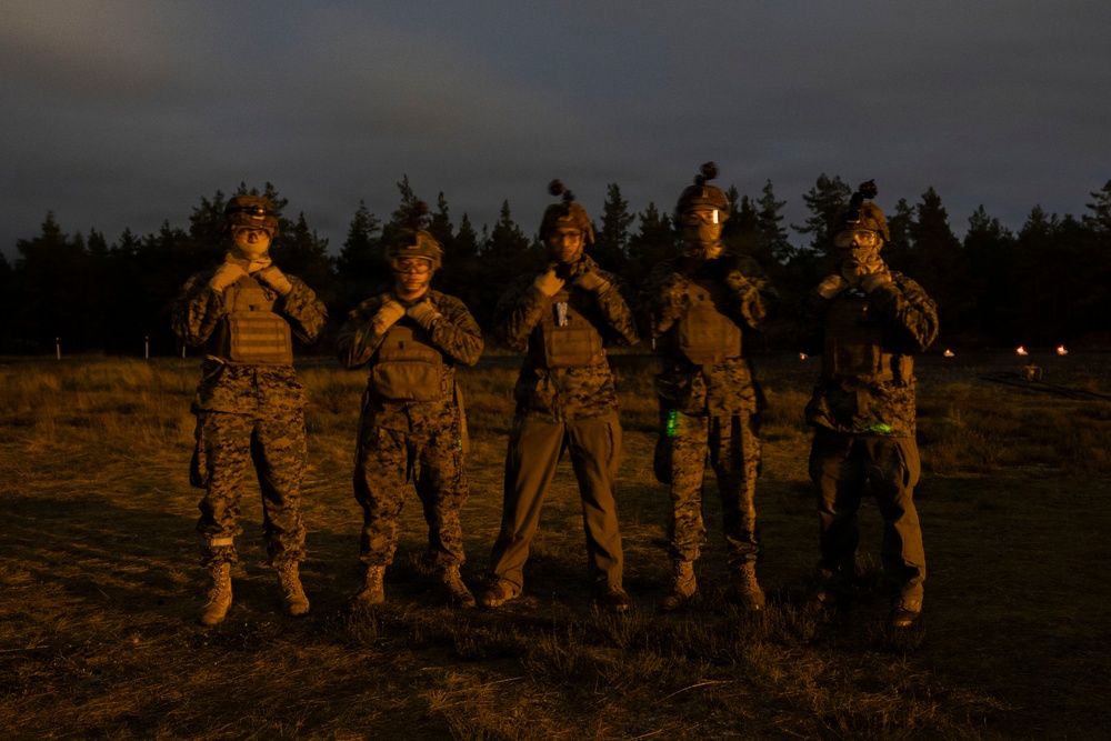 U.S. Marines, Sailors set up a forward arming and refueling point supporting Finnish Defense Forces
