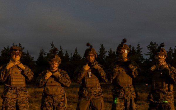 U.S. Marines, Sailors set up a forward arming and refueling point supporting Finnish Defense Forces