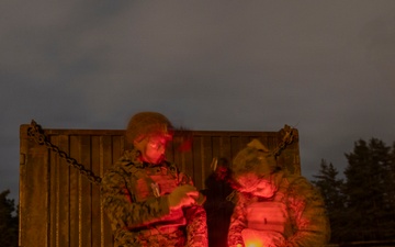 U.S. Marines, Sailors set up a forward arming and refueling point supporting Finnish Defense Forces