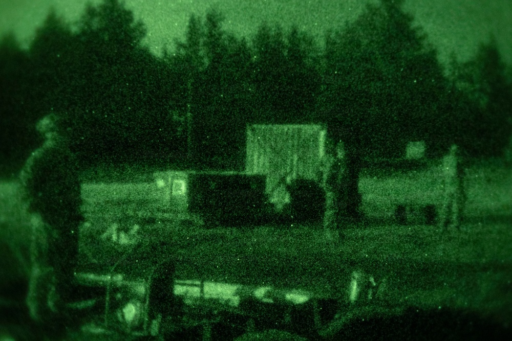 U.S. Marines, Sailors set up a forward arming and refueling point supporting Finnish Defense Forces