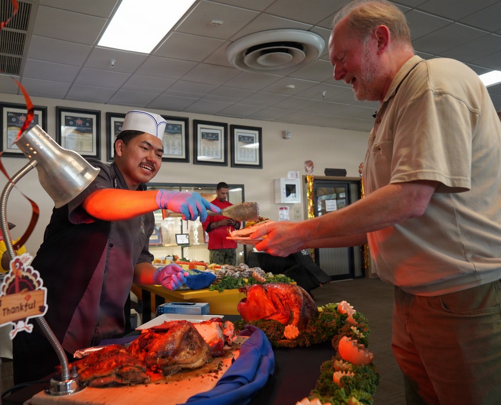 Thanksgiving special meal at NWS Yorktown's Scudder Hall Galley
