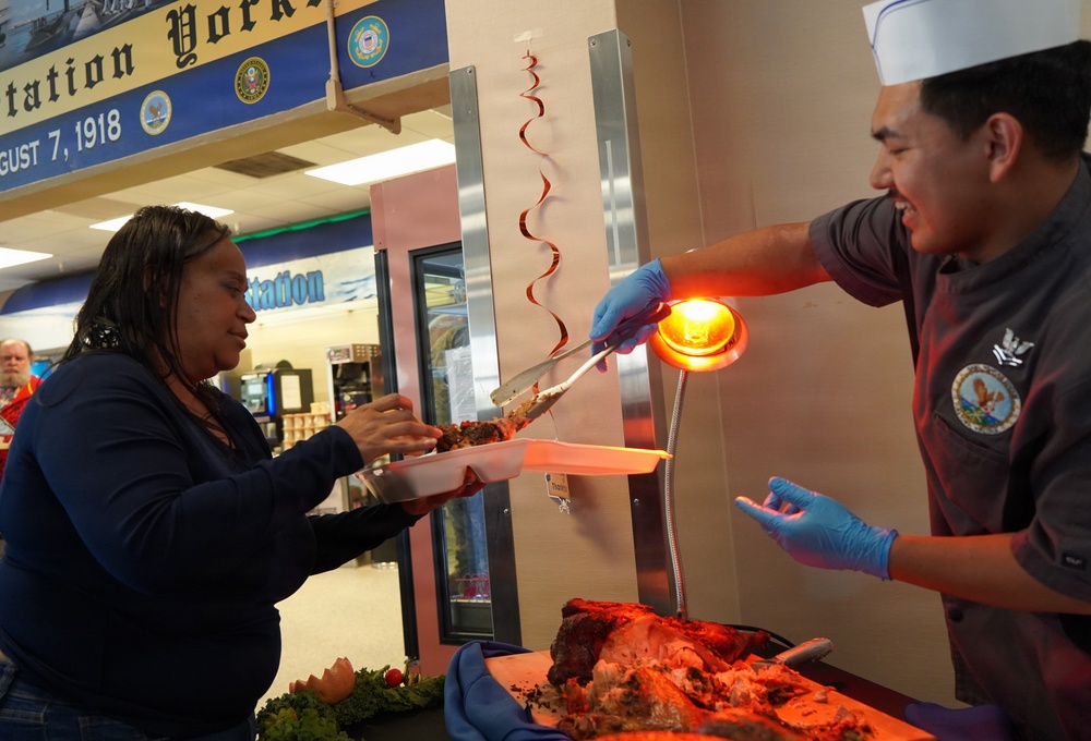 Thanksgiving special meal at NWS Yorktown's Scudder Hall Galley