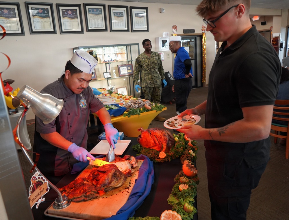 Thanksgiving special meal at NWS Yorktown's Scudder Hall Galley