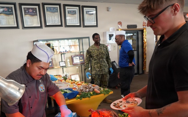 Thanksgiving special meal at NWS Yorktown's Scudder Hall Galley