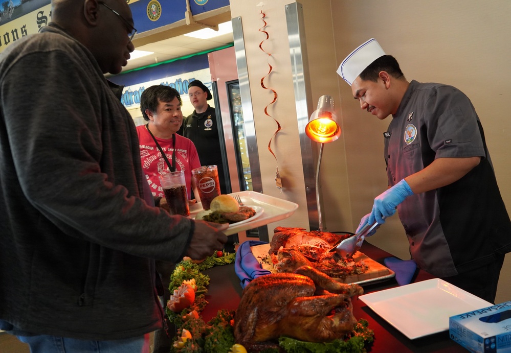 Thanksgiving special meal at NWS Yorktown's Scudder Hall Galley