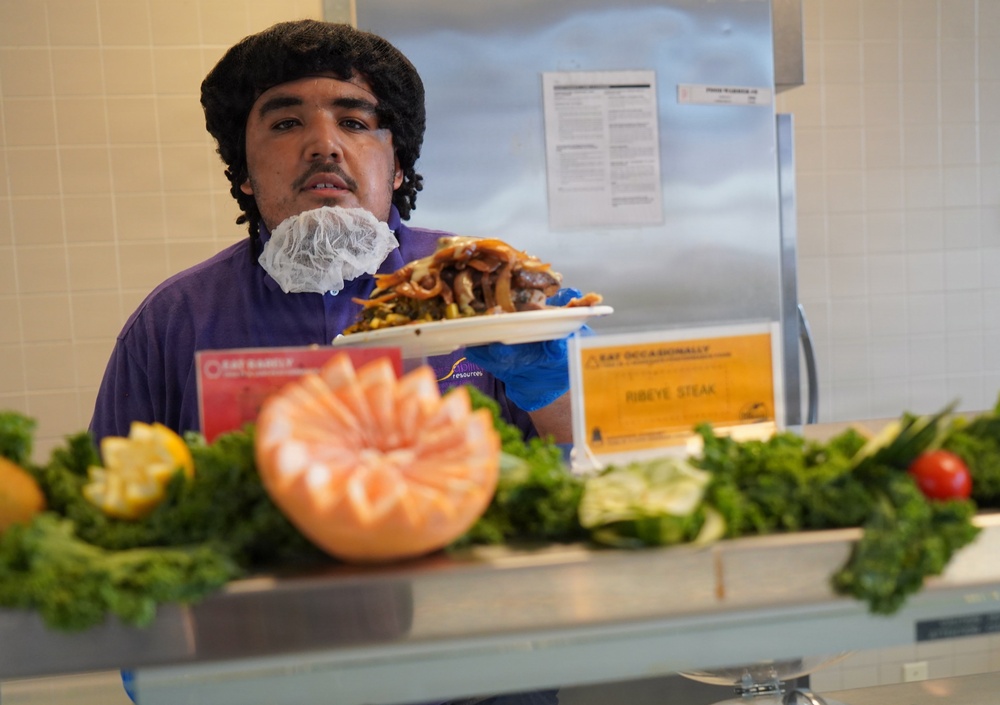 Thanksgiving special meal at NWS Yorktown's Scudder Hall Galley
