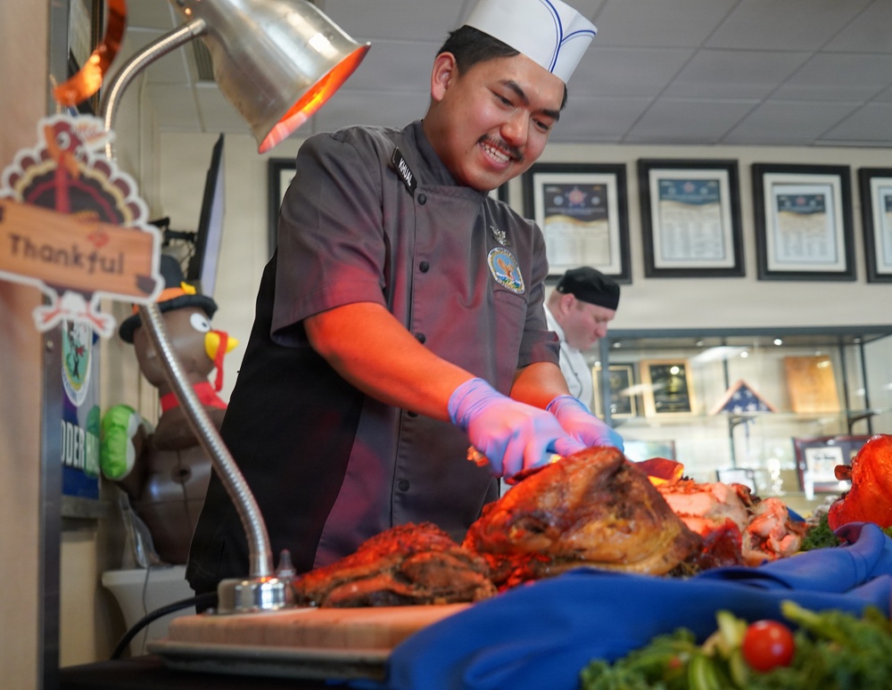 Thanksgiving special meal at NWS Yorktown's Scudder Hall Galley