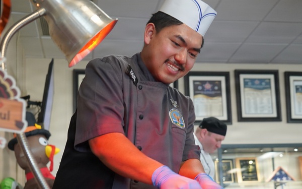 Thanksgiving special meal at NWS Yorktown's Scudder Hall Galley