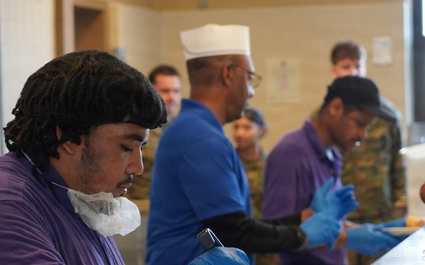Thanksgiving special meal at NWS Yorktown's Scudder Hall Galley