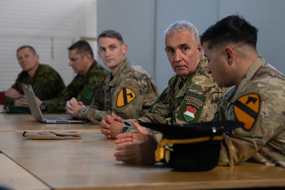 Command Senior Enlisted Leader, Chief Warrant Officer Zoltán Kaszab Visits Camp Tapa