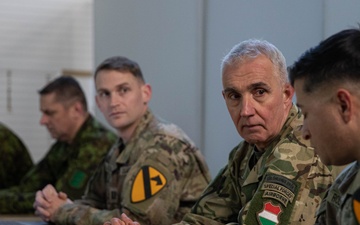 Command Senior Enlisted Leader, Chief Warrant Officer Zoltán Kaszab Visits Camp Tapa