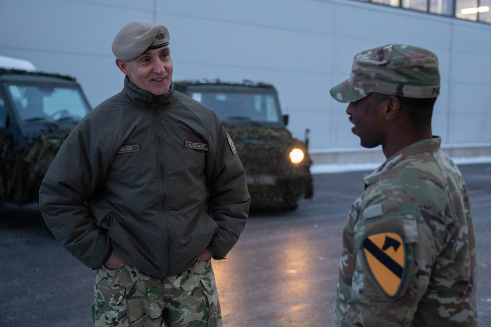 Command Senior Enlisted Leader, Chief Warrant Officer Zoltán Kaszab Visits Camp Tapa
