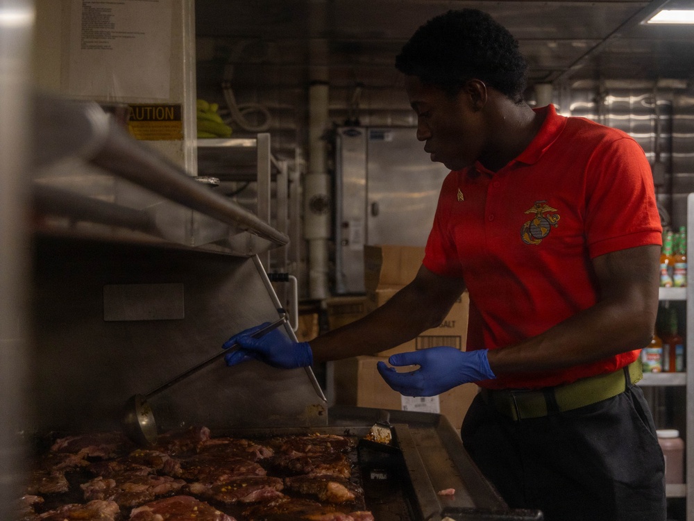 22nd MEU(SOC) | Veterans Day Dinner Preparation Aboard the USS Iwo Jima
