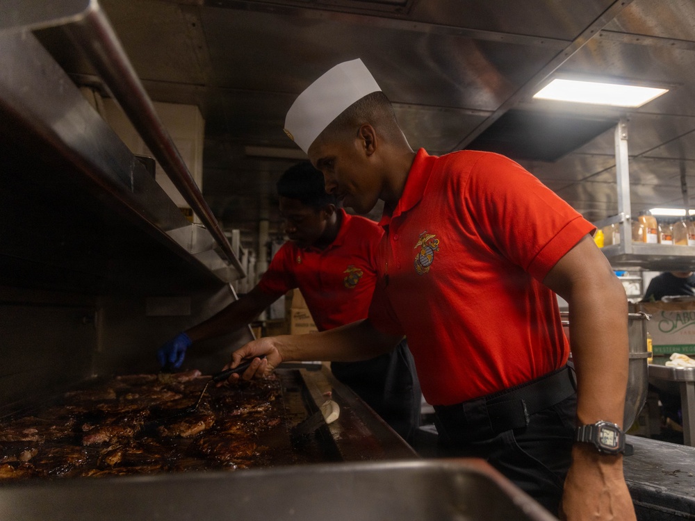 22nd MEU(SOC) | Veterans Day Dinner Preparation Aboard the USS Iwo Jima