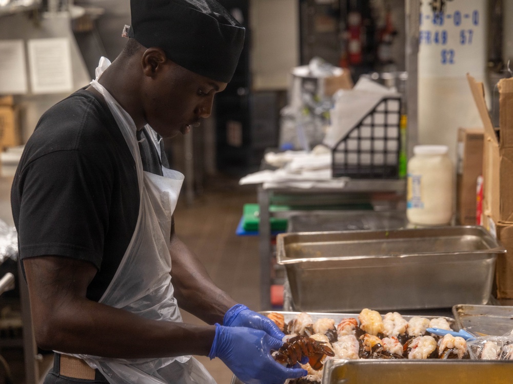 22nd MEU(SOC) | Veterans Day Dinner Preparation Aboard the USS Iwo Jima