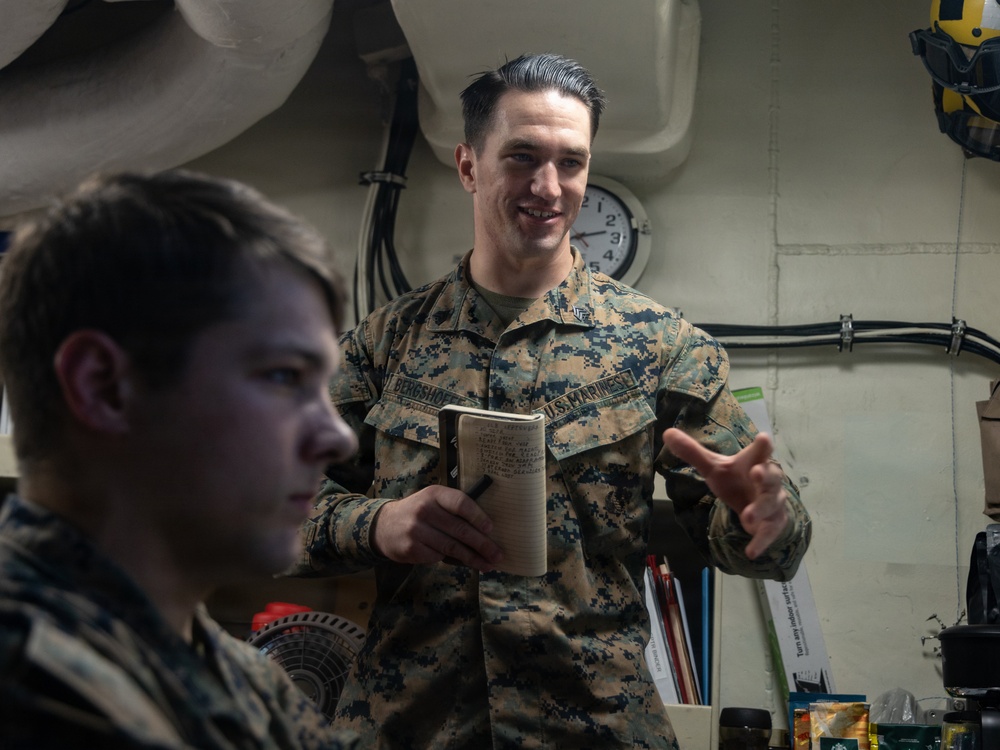 22nd MEU(SOC) | ACE Communication Class aboard USS Iwo Jima during Deployment