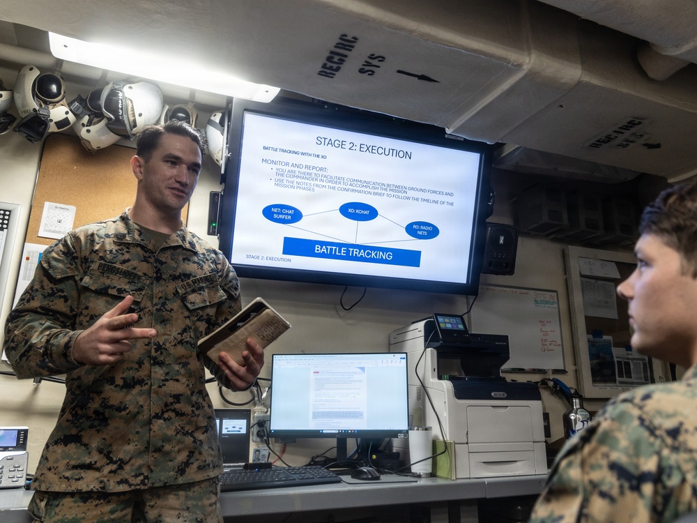 22nd MEU(SOC) | ACE Communication Class aboard USS Iwo Jima during Deployment
