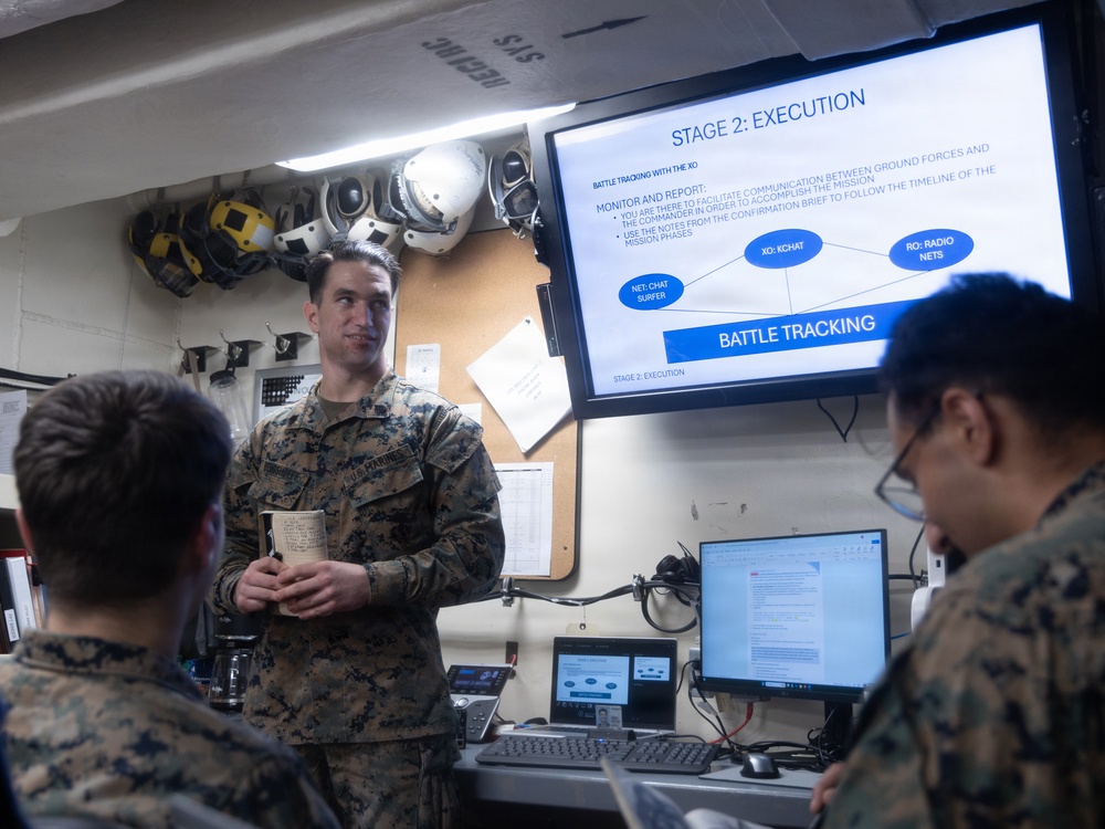 22nd MEU(SOC) | ACE Communication Class aboard USS Iwo Jima during Deployment