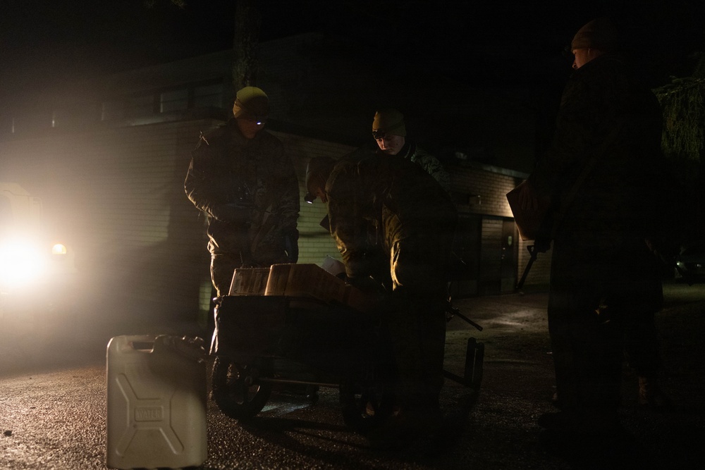 U.S. Marines execute resupply operations while forward deployed