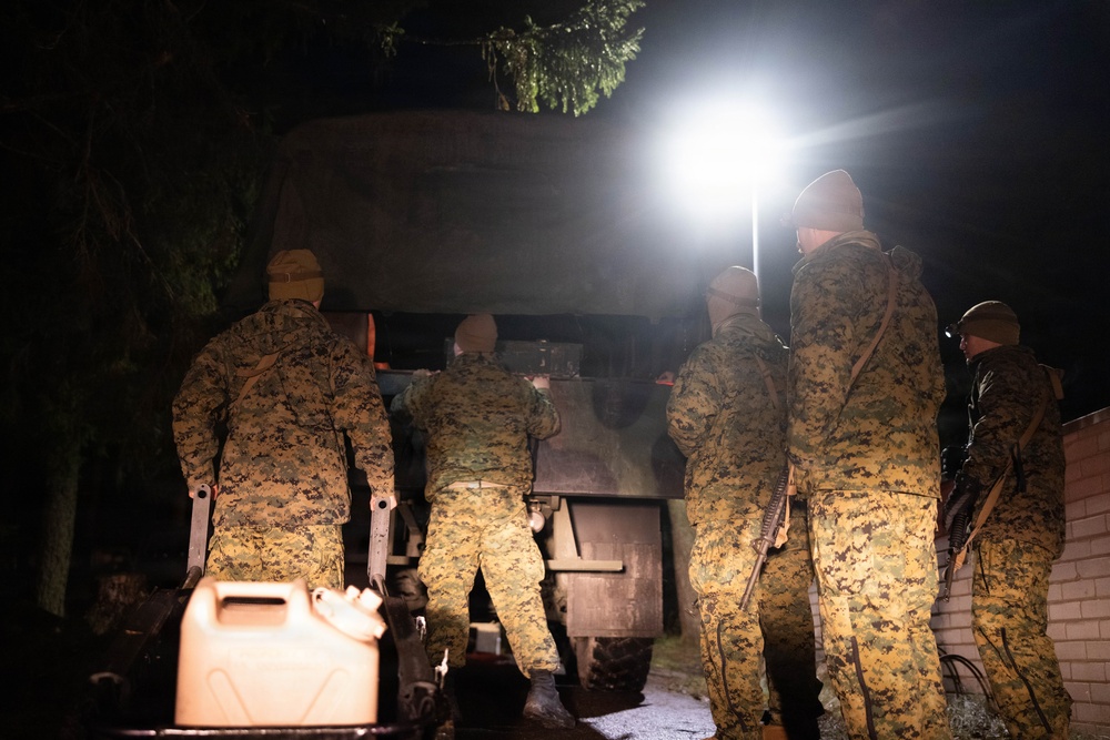 U.S. Marines execute resupply operations while forward deployed
