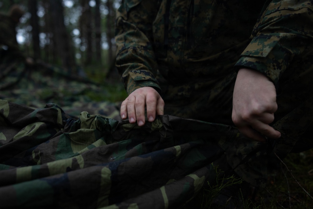 U.S. Marines set-up for bilateral exercise in Finalnd