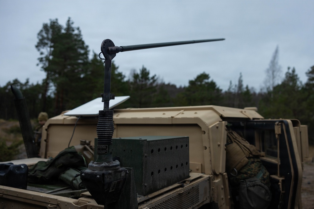 U.S. Marines utilize star shield communication system during European deployment